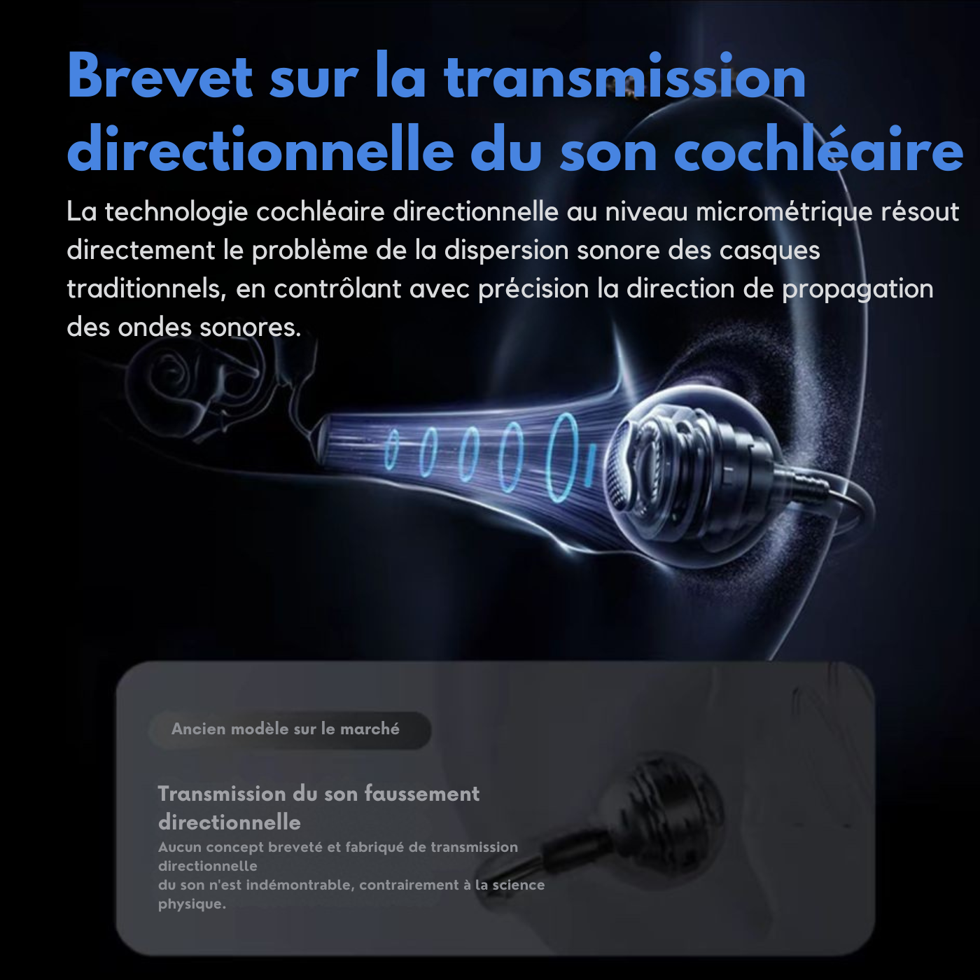 PAXA - Écouteurs double mode, 2 modes d'utilisation, utilisables simultanément