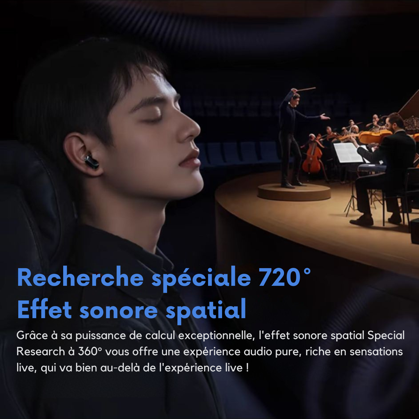 PAXA - Écouteurs double mode, 2 modes d'utilisation, utilisables simultanément