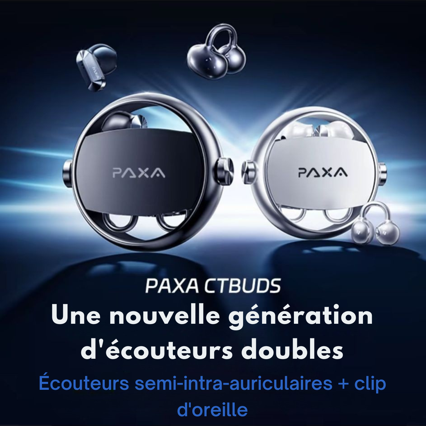 PAXA - Écouteurs double mode, 2 modes d'utilisation, utilisables simultanément