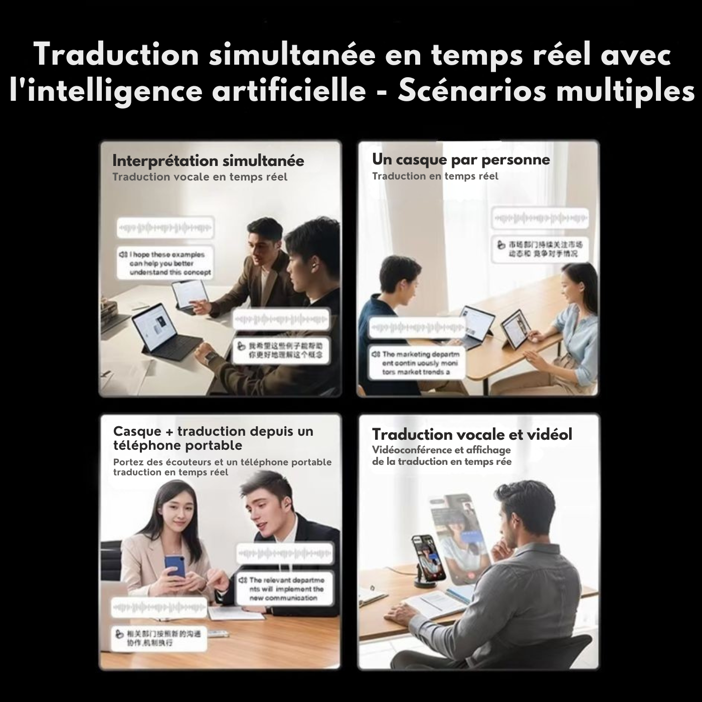PAXA - Écouteurs double mode, 2 modes d'utilisation, utilisables simultanément