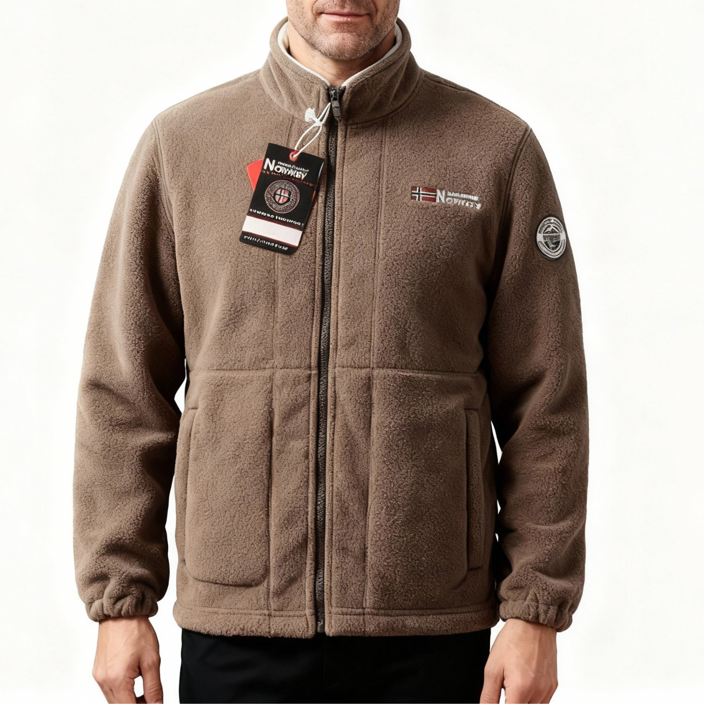 Veste double couche en polaire avec capuche