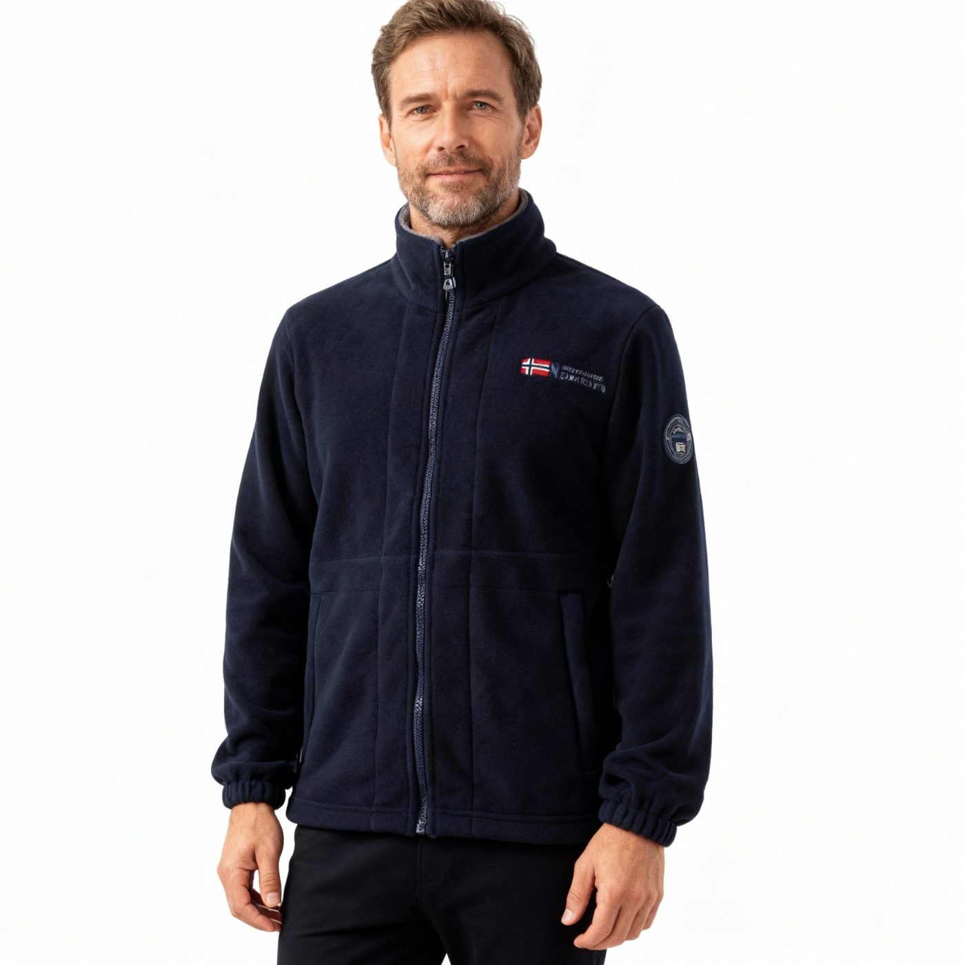 Veste double couche en polaire avec capuche