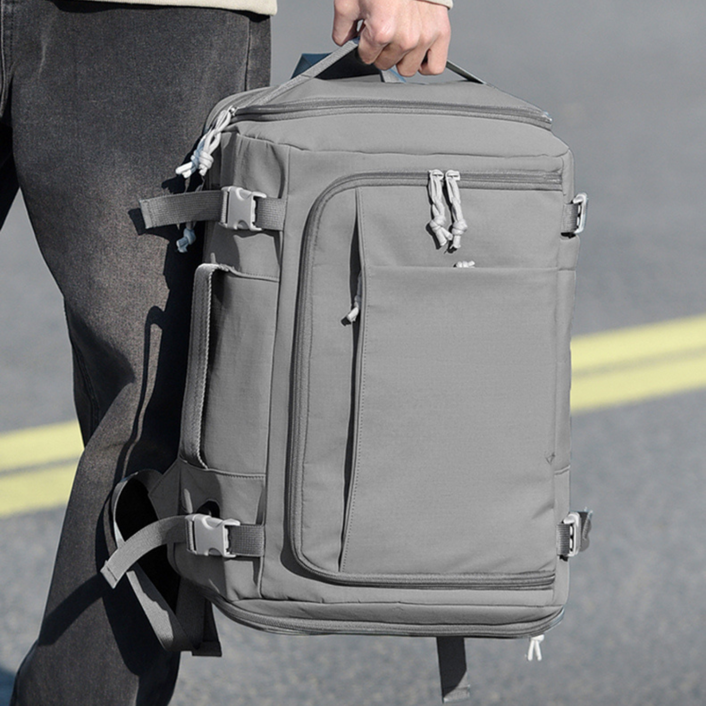 DriftPack – Sac à dos avec 6 poches, compartiment PC et espace chaussures