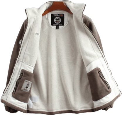 Veste double couche en polaire avec capuche